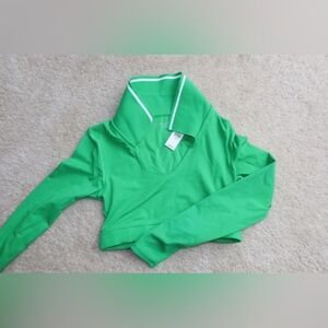 Aerie small green long sleeve crop. NWTs